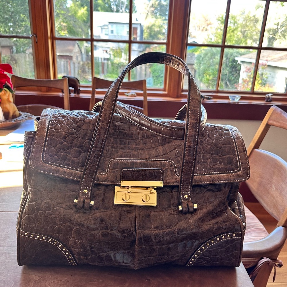 Elegant Brown Genuine leather bag